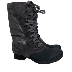 The North Face Zophia Lace Up Tall Boots Sz 8 Insulated Nubuck Waterproof